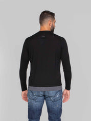 PAOLO PECORA MAGLIA GIROCOLLO U981 NERO/GRIGIO