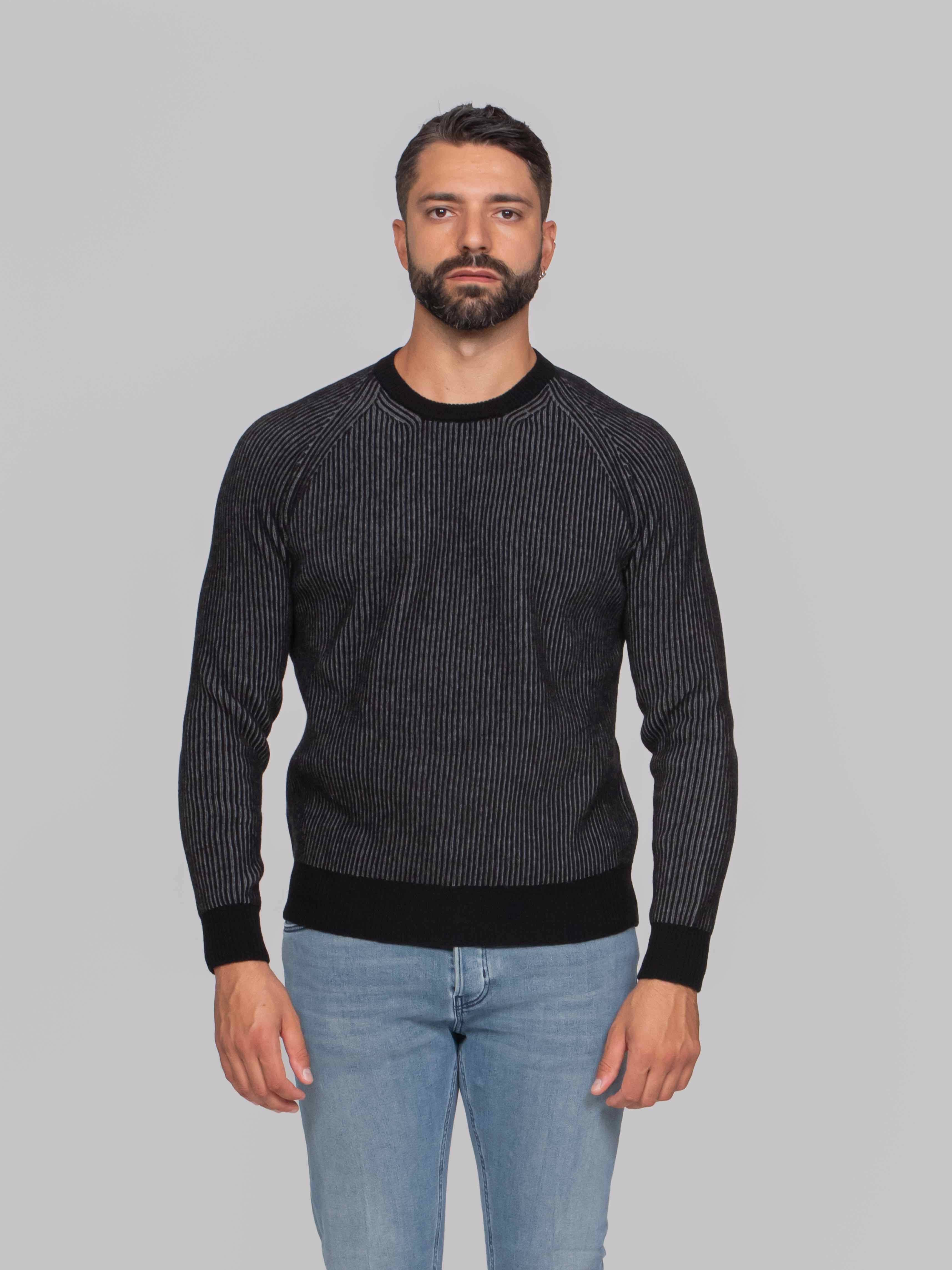 BALLANTYNE MAGLIA 95539 BLACK/GREY
