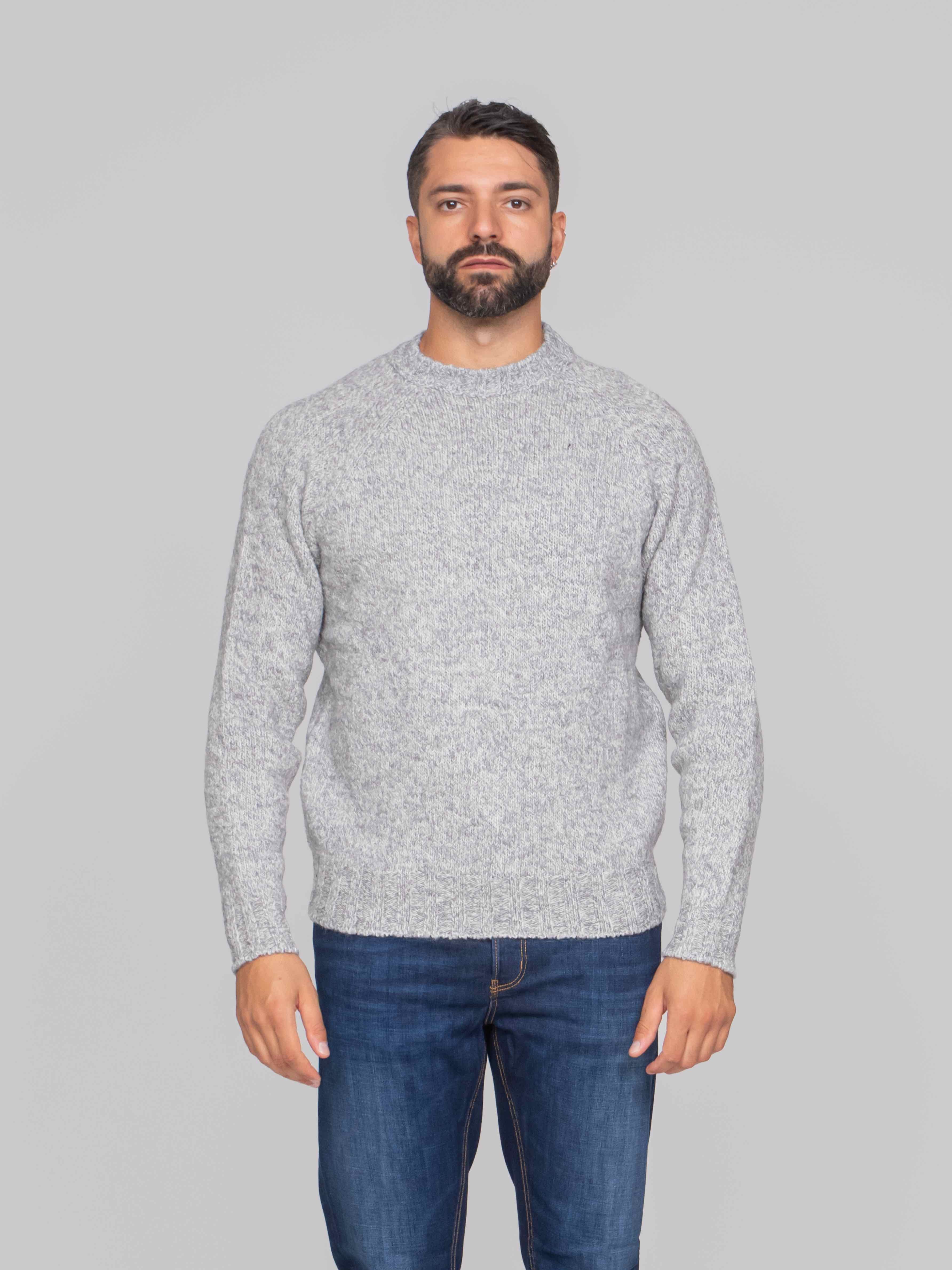 BALLANTYNE MAGLIA GIROCOLLO 95393 GREY/WHITE