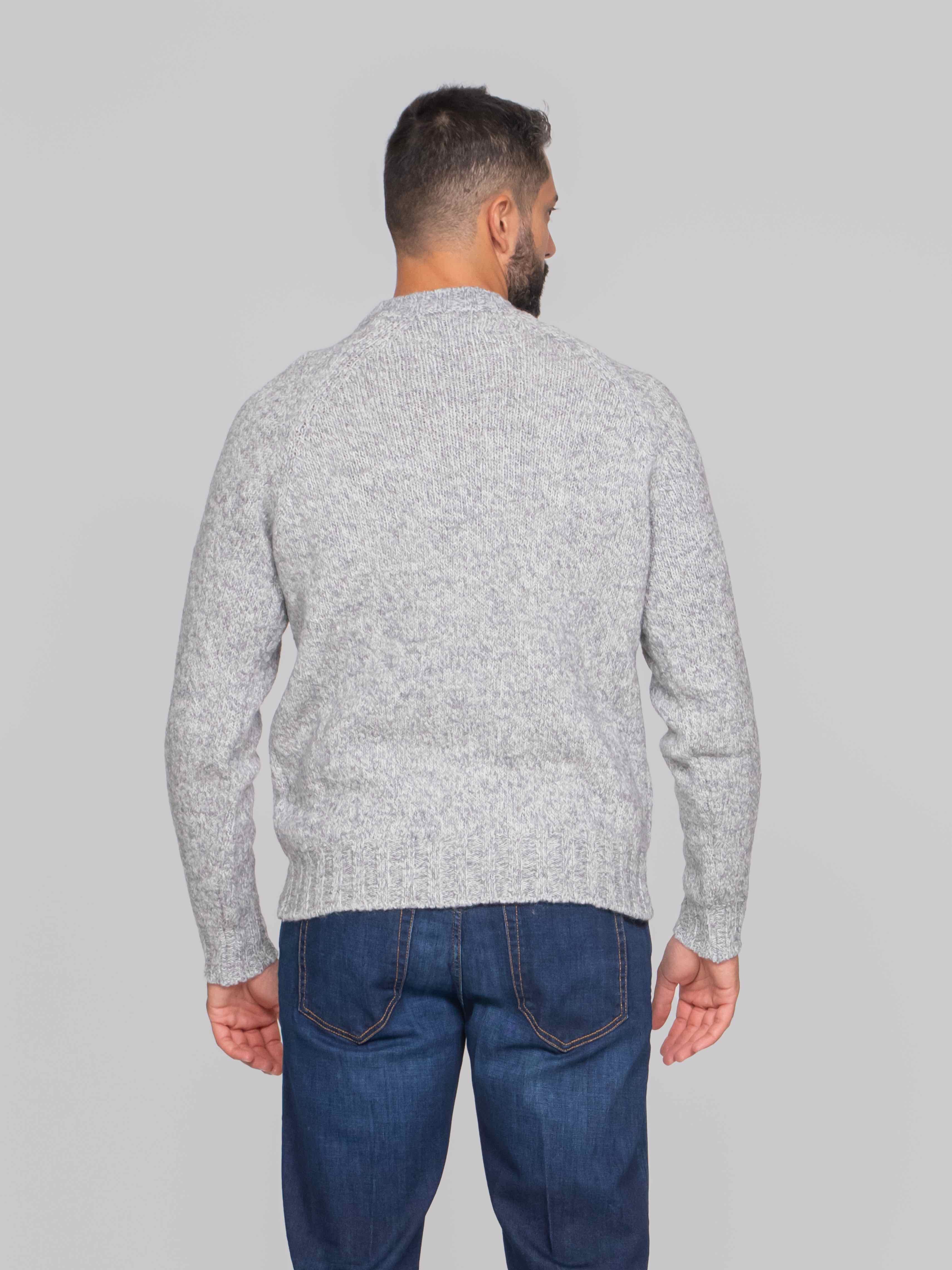 BALLANTYNE MAGLIA GIROCOLLO 95393 GREY/WHITE