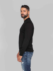 PAOLO PECORA MAGLIA GIROCOLLO 9000 NERO