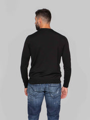 PAOLO PECORA MAGLIA GIROCOLLO 9000 NERO