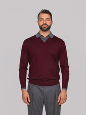PAOLO PECORA MAGLIA A POLO U781 AMETISTA/GREY