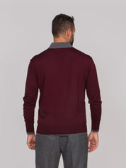 PAOLO PECORA MAGLIA A POLO U781 AMETISTA/GREY