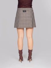 PINKO GONNA CYZ BEIGE BORDEAUX NERO