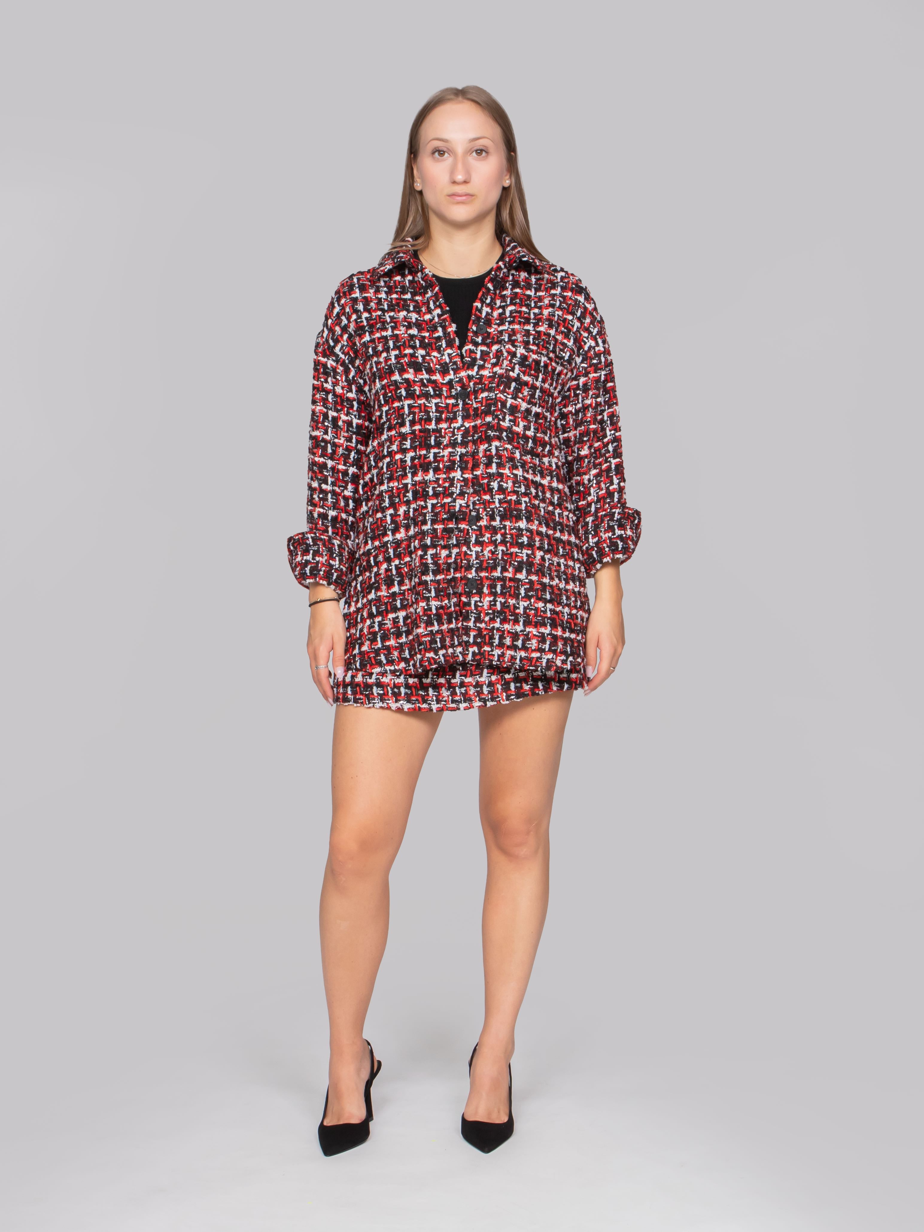 IRO CAMICIA BLK48 BLACK/RED