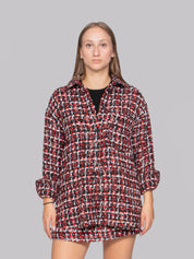 IRO CAMICIA BLK48 BLACK/RED