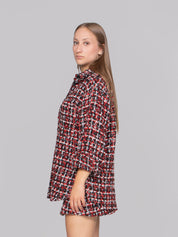 IRO CAMICIA BLK48 BLACK/RED