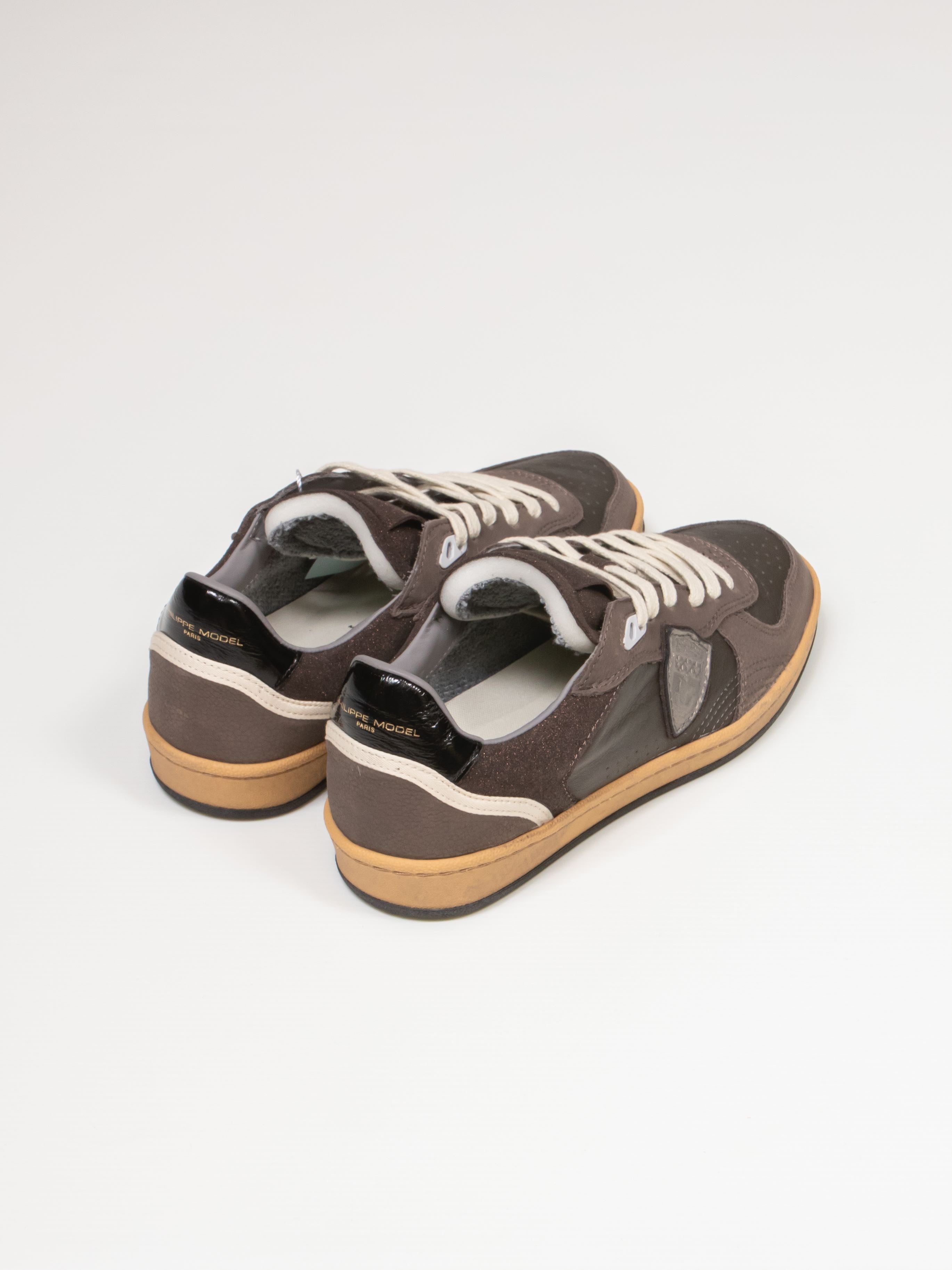 PHILIPPE MODEL SNEAKER PGAL LOW XG02 MIXAGE GLITTER BRUN