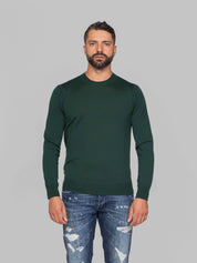 PAOLO PECORA MAGLIA GIROCOLLO 5588 VERDE SCURO