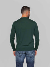 PAOLO PECORA MAGLIA GIROCOLLO 5588 VERDE SCURO