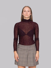 PINKO MAGLIA W63 VIOLA PRUGNA