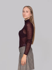 PINKO MAGLIA W63 VIOLA PRUGNA