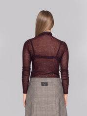 PINKO MAGLIA W63 VIOLA PRUGNA