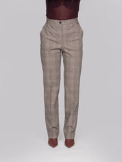 PINKO PANTALONE CYZ BEIGE BORDEAUX NERO