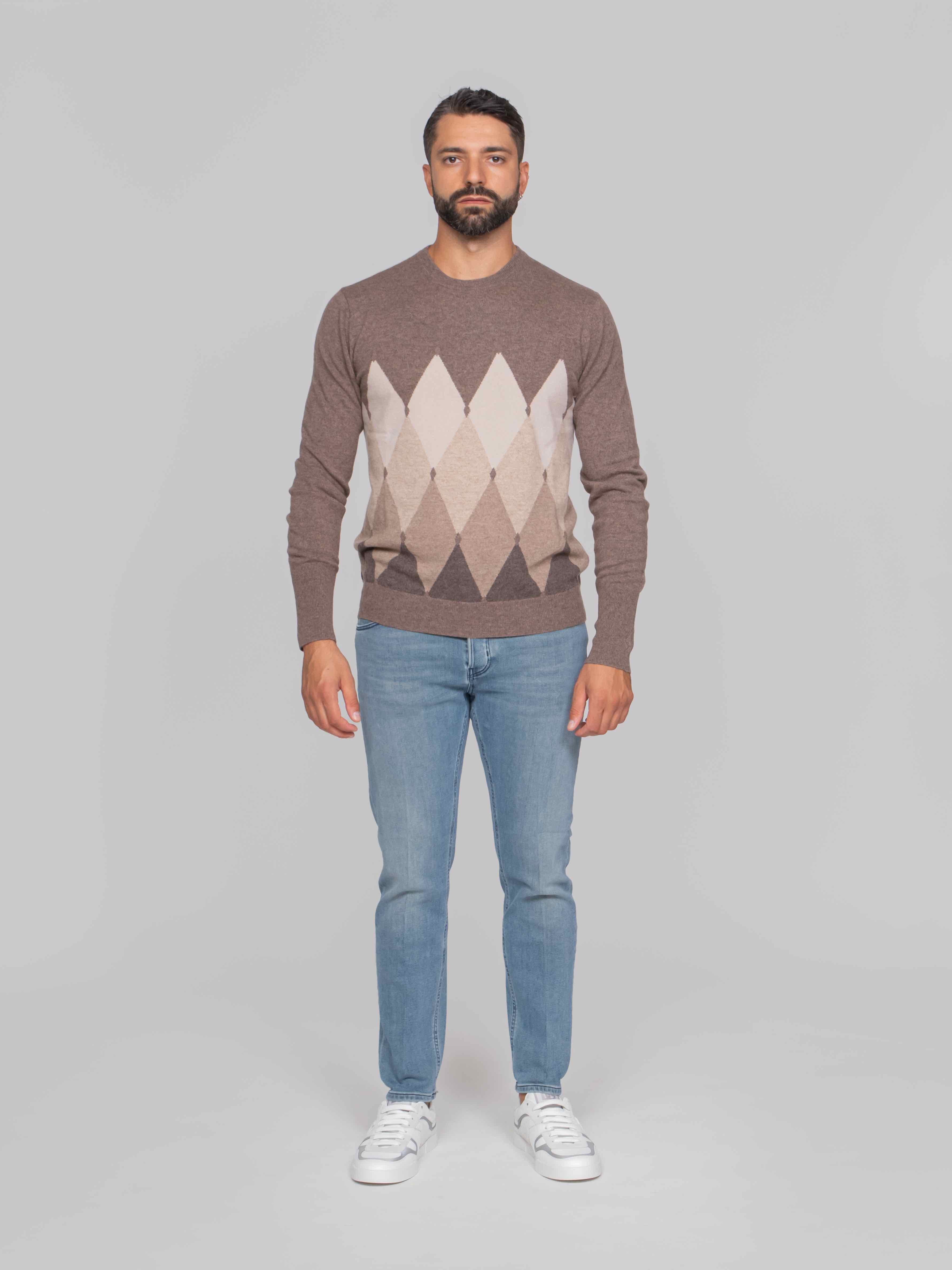 BALLANTYNE MAGLIA GIROCOLLO 94545 TORTORA/BROWN
