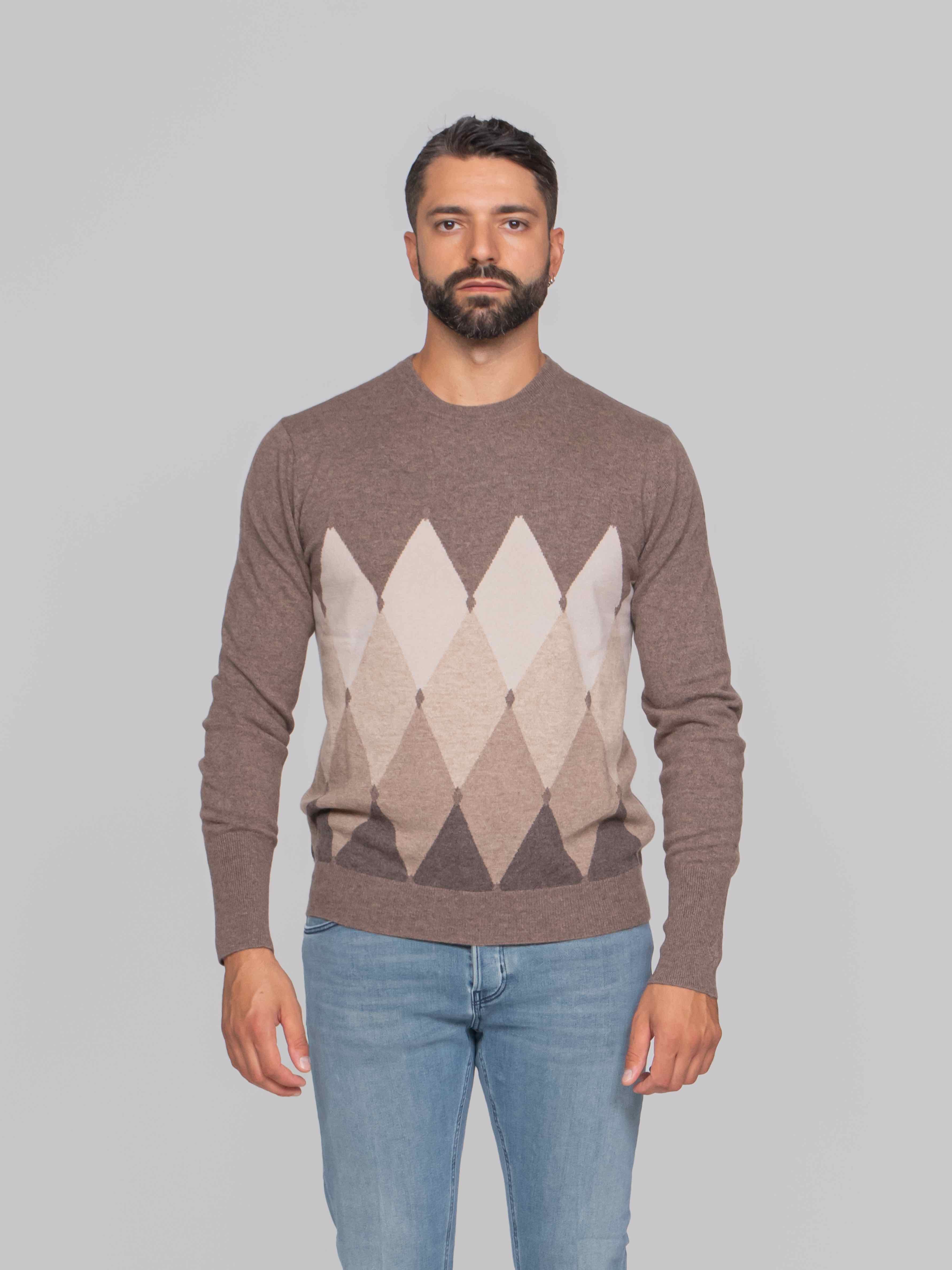BALLANTYNE MAGLIA GIROCOLLO 94545 TORTORA/BROWN