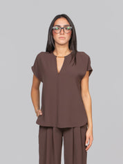 NENETTE BLUSA 0604 CACAO