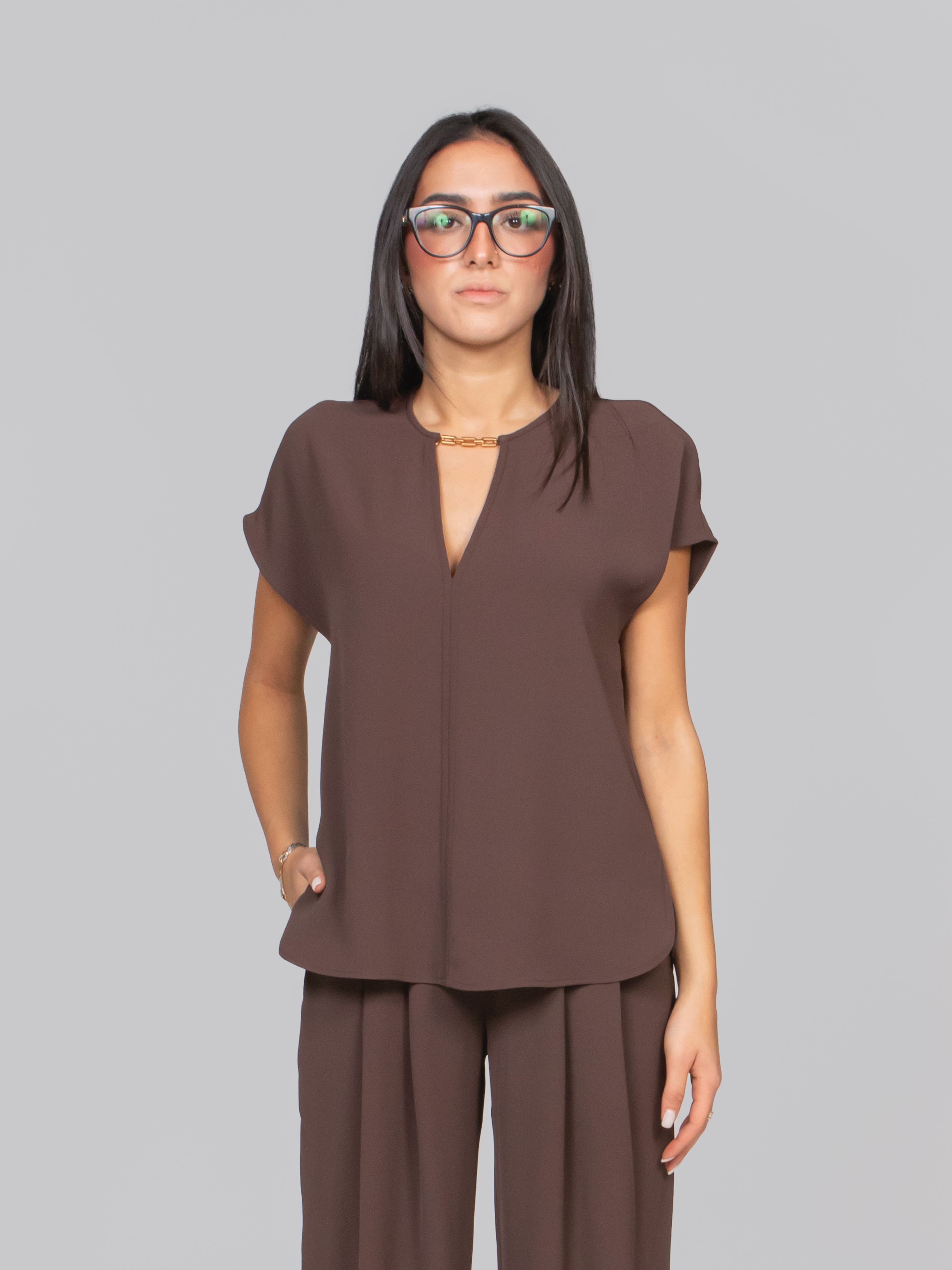 NENETTE BLUSA 0604 CACAO