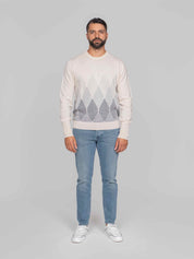 BALLANTYNE MAGLIA GIROCOLLO 98034 WHITE/ZINKO