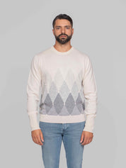 BALLANTYNE MAGLIA GIROCOLLO 98034 WHITE/ZINKO