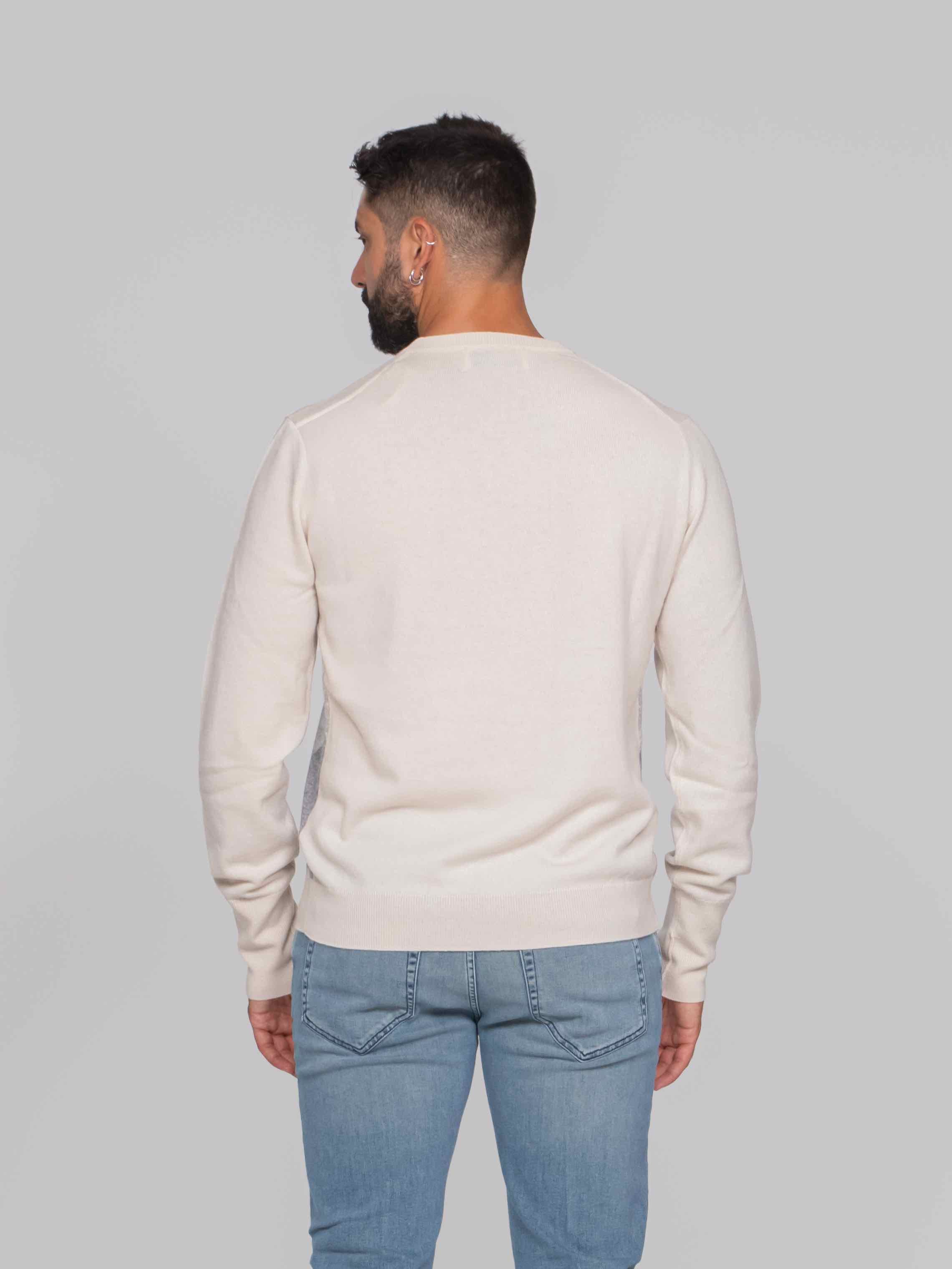BALLANTYNE MAGLIA GIROCOLLO 98034 WHITE/ZINKO
