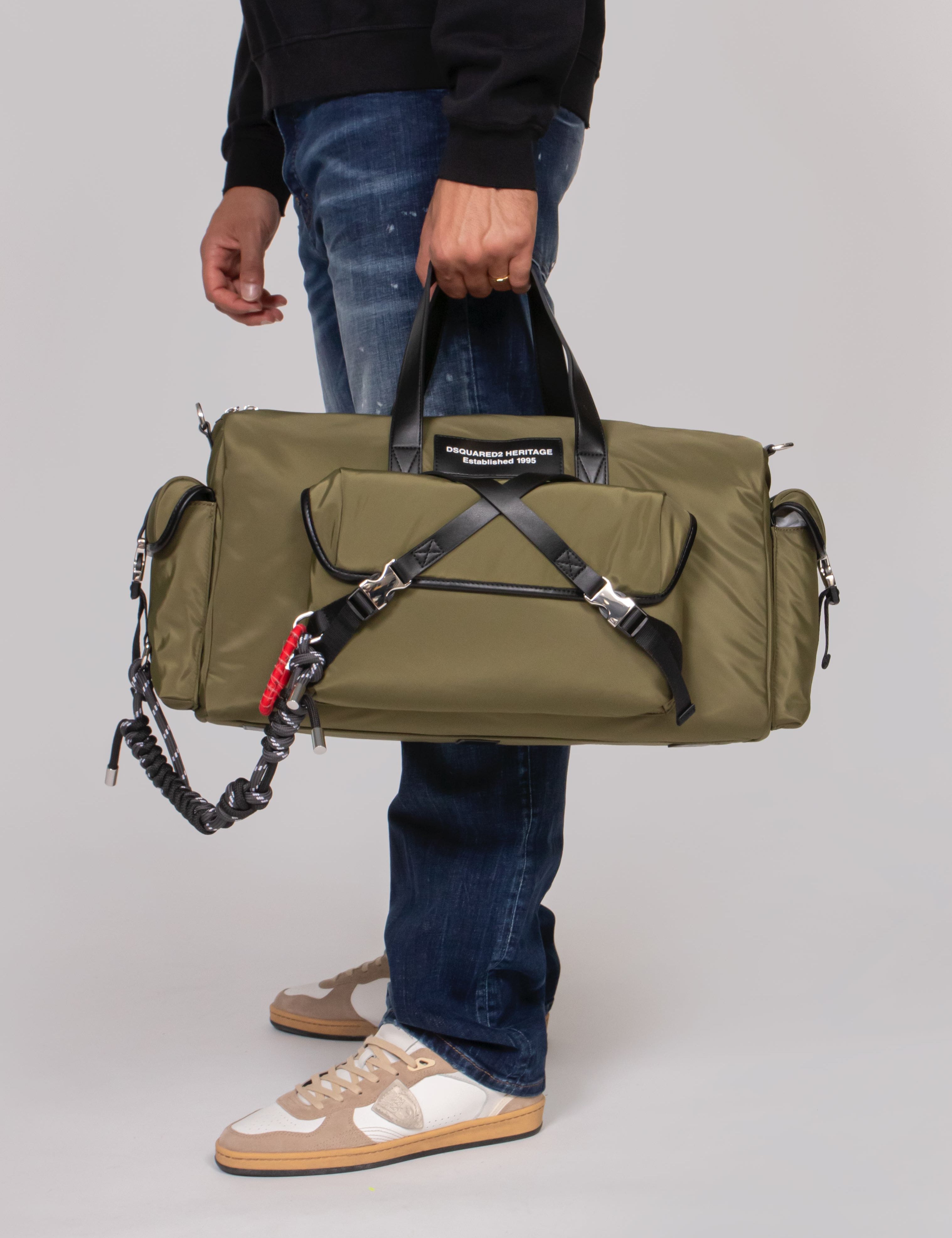 DSQUARED2 BORSONE M682 MILITARE+NERO
