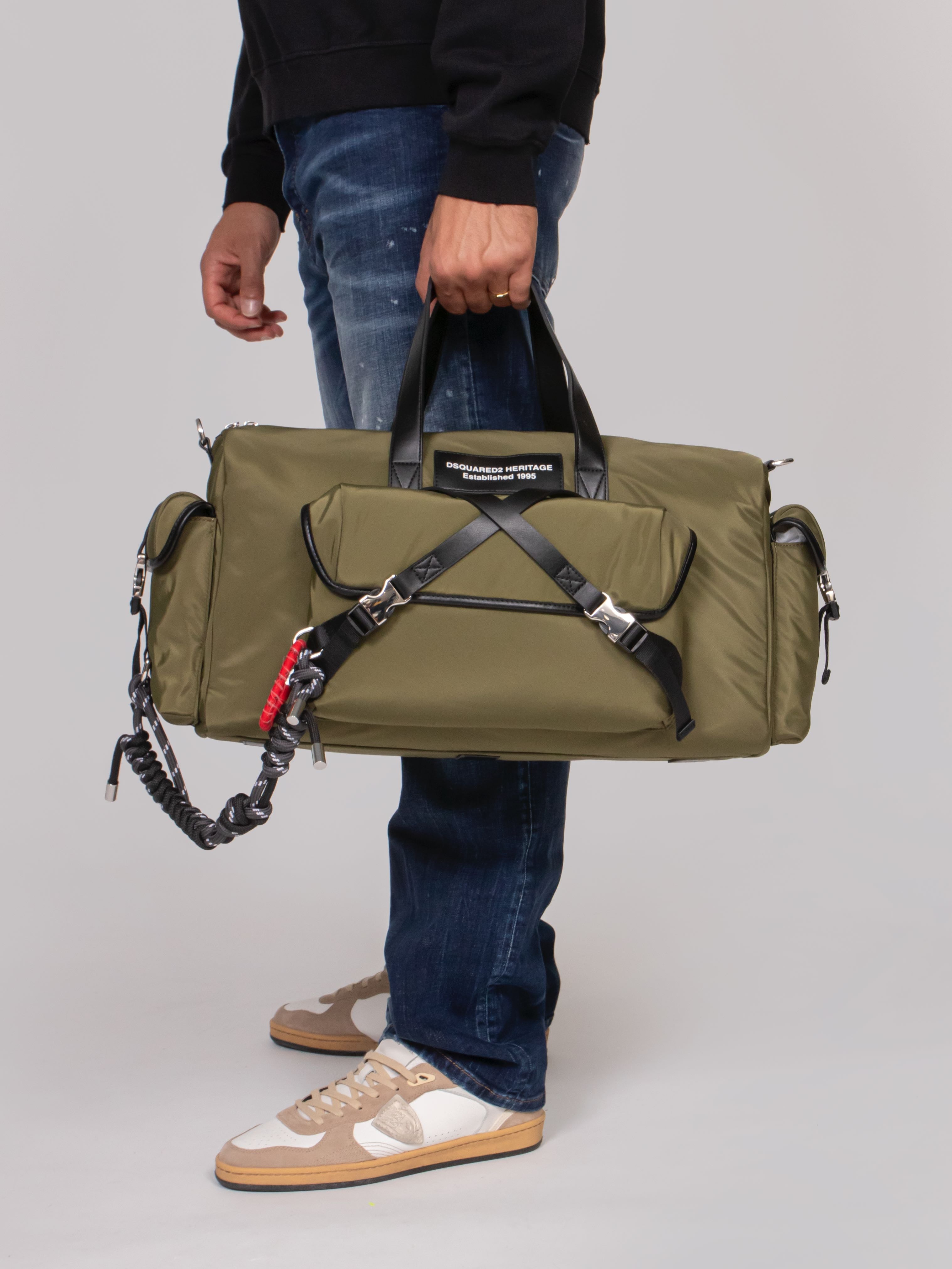 DSQUARED2 BORSONE M682 MILITARE+NERO