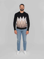 BALLANTYNE MAGLIA GIROCOLLO 95518 BLACK/TORTORA