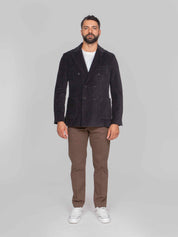 CIRCOLO 1901 GIACCA DOUBLE-BREASTED 1162 BLUE/GREY