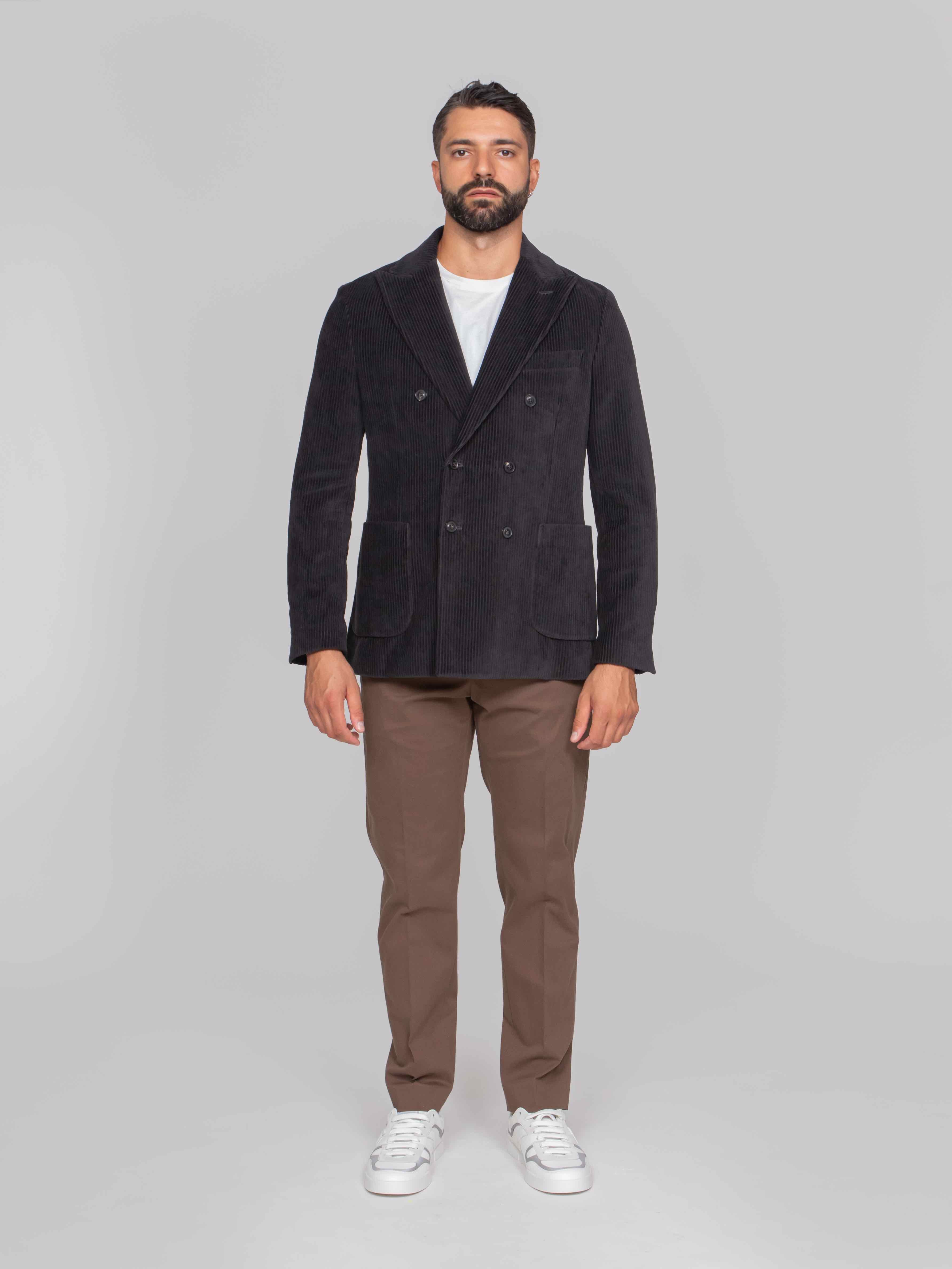 CIRCOLO 1901 GIACCA DOUBLE-BREASTED 1162 BLUE/GREY