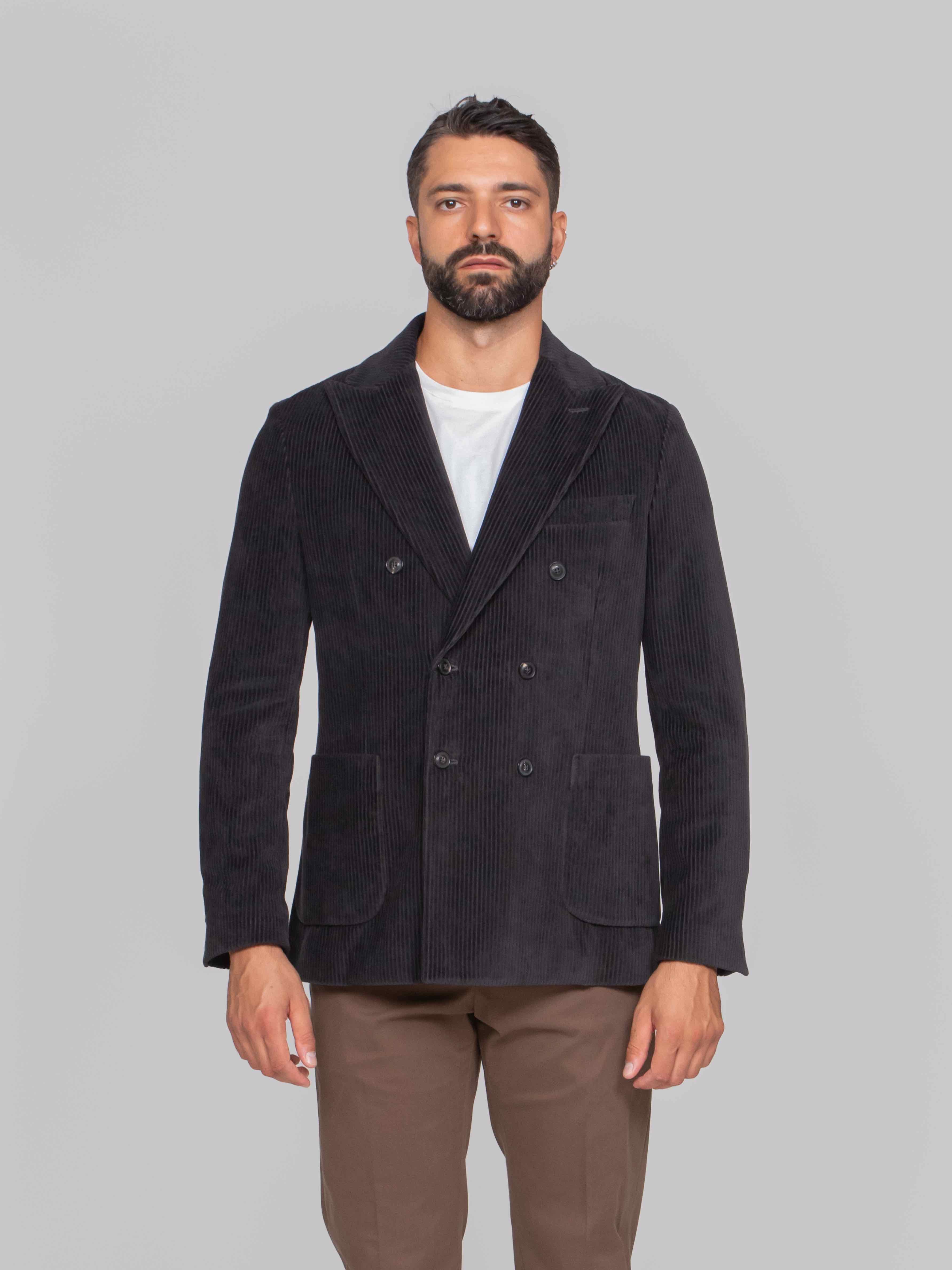 CIRCOLO 1901 GIACCA DOUBLE-BREASTED 1162 BLUE/GREY