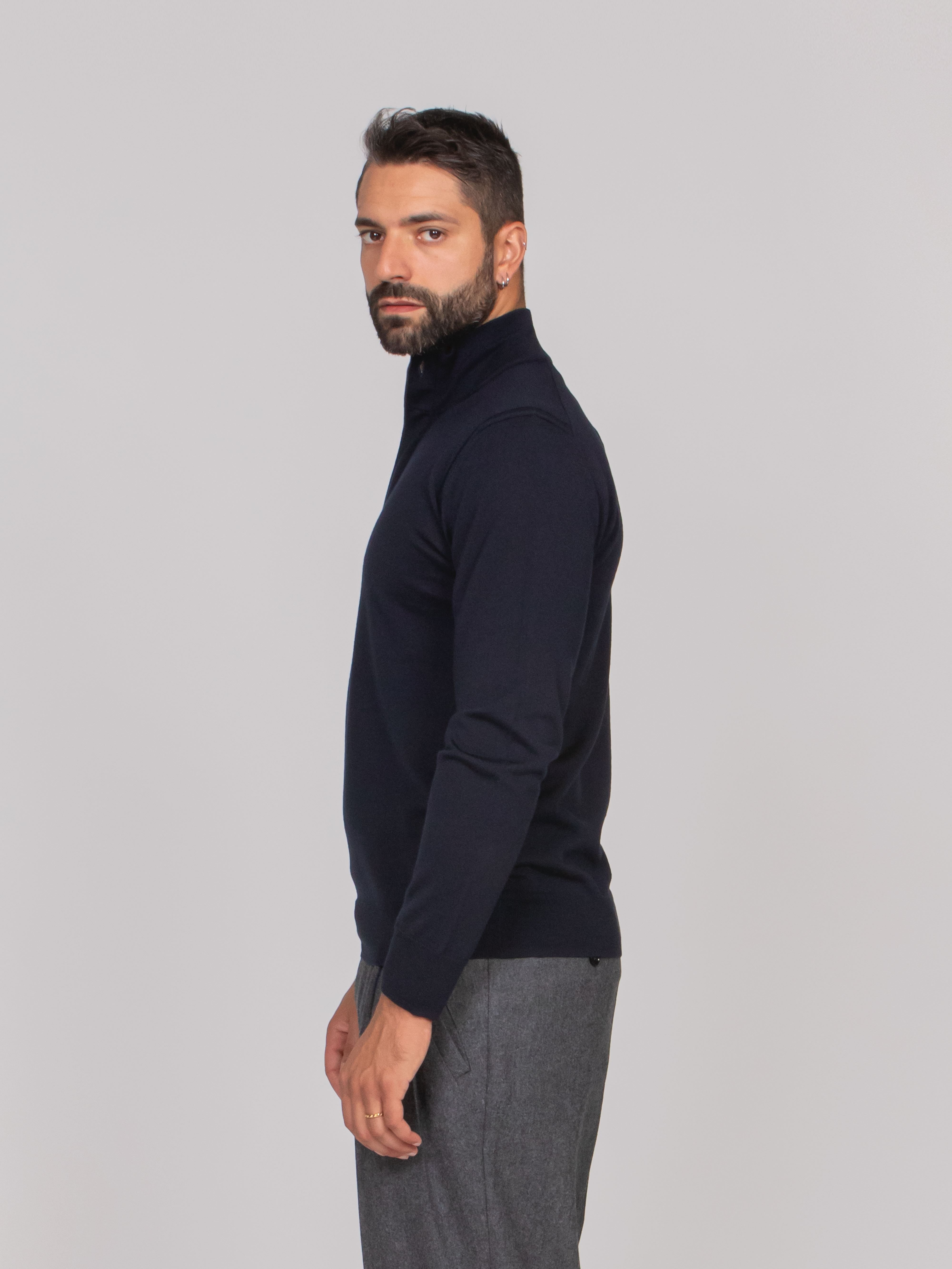 PAOLO PECORA MAGLIA LUPETTO 6462 BLU