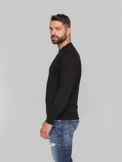 PAOLO PECORA MAGLIA GIROCOLLO 9000 NERO