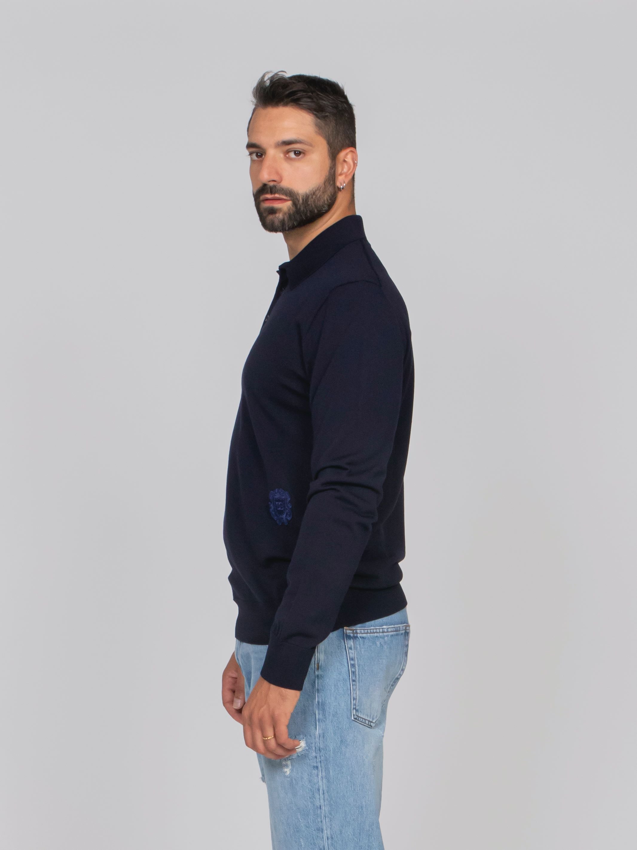 DOLCE & GABBANA POLO B0665 BLU SCURISSIMO