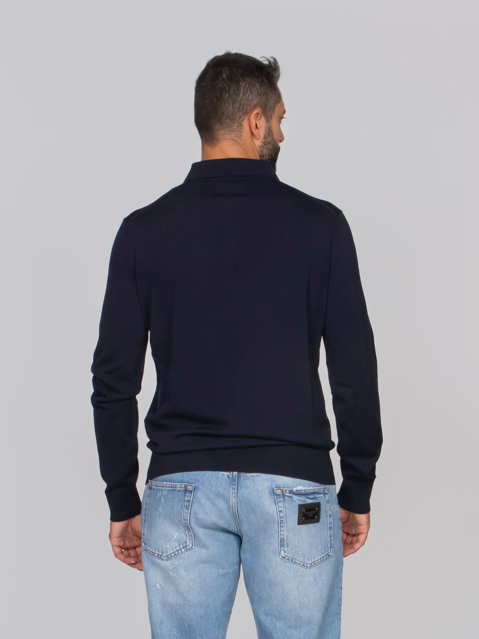 DOLCE & GABBANA POLO B0665 BLU SCURISSIMO
