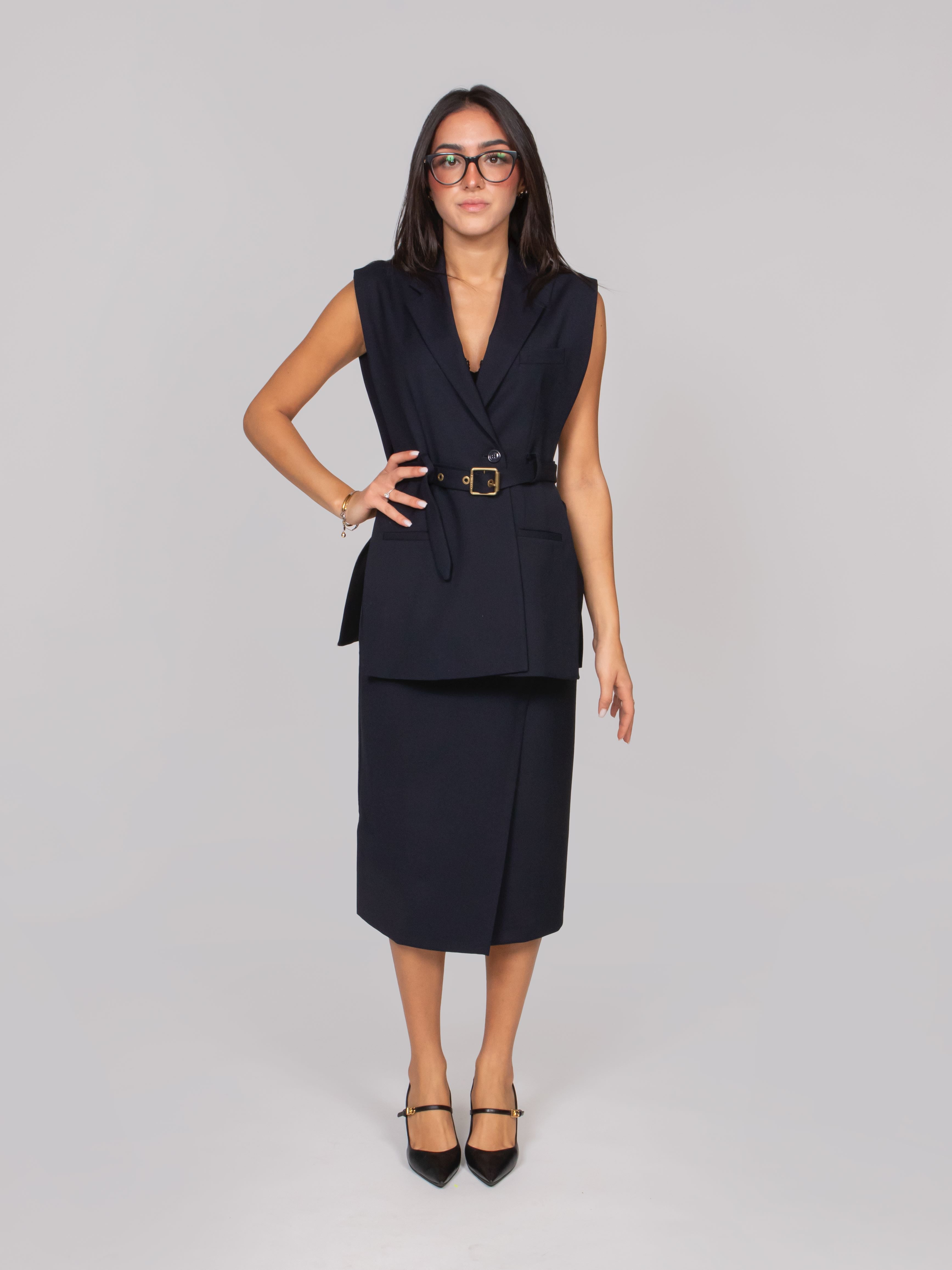 PINKO GILET G03 BLU