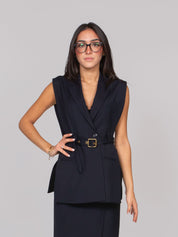PINKO GILET G03 BLU