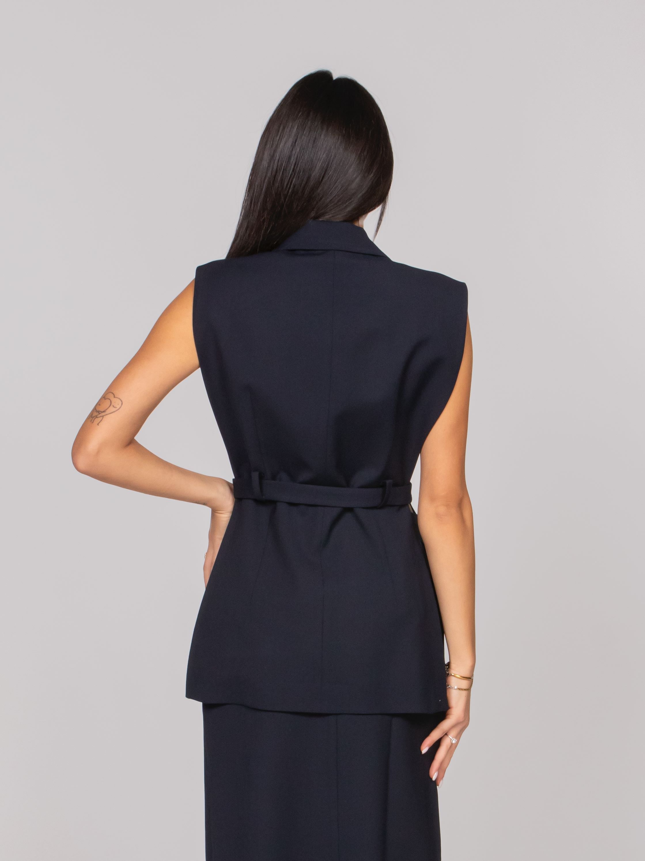 PINKO GILET G03 BLU