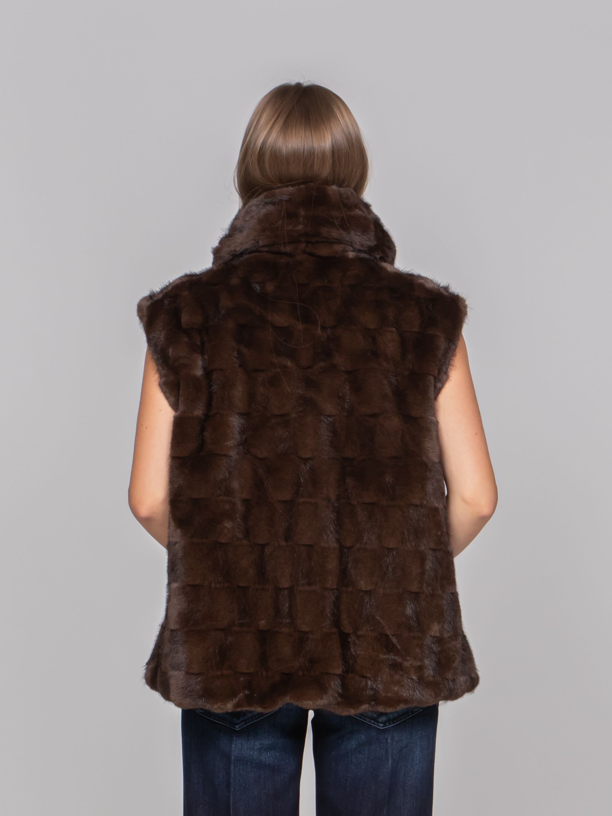 PINKO GILET M11 MARRONE CHICCO DI CAFFE'