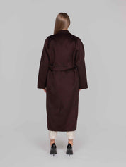ELISABETTA FRANCHI CAPPOTTO CON CINTURA EV9 DARK CHOCOLATE