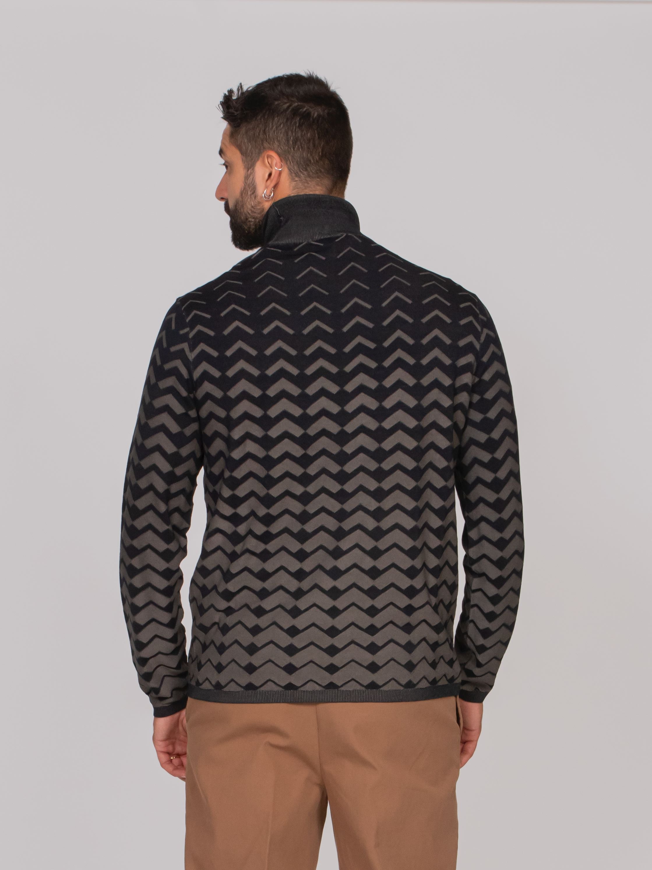 EMPORIO ARMANI MAGLIA MB016 NAVY/GRAY