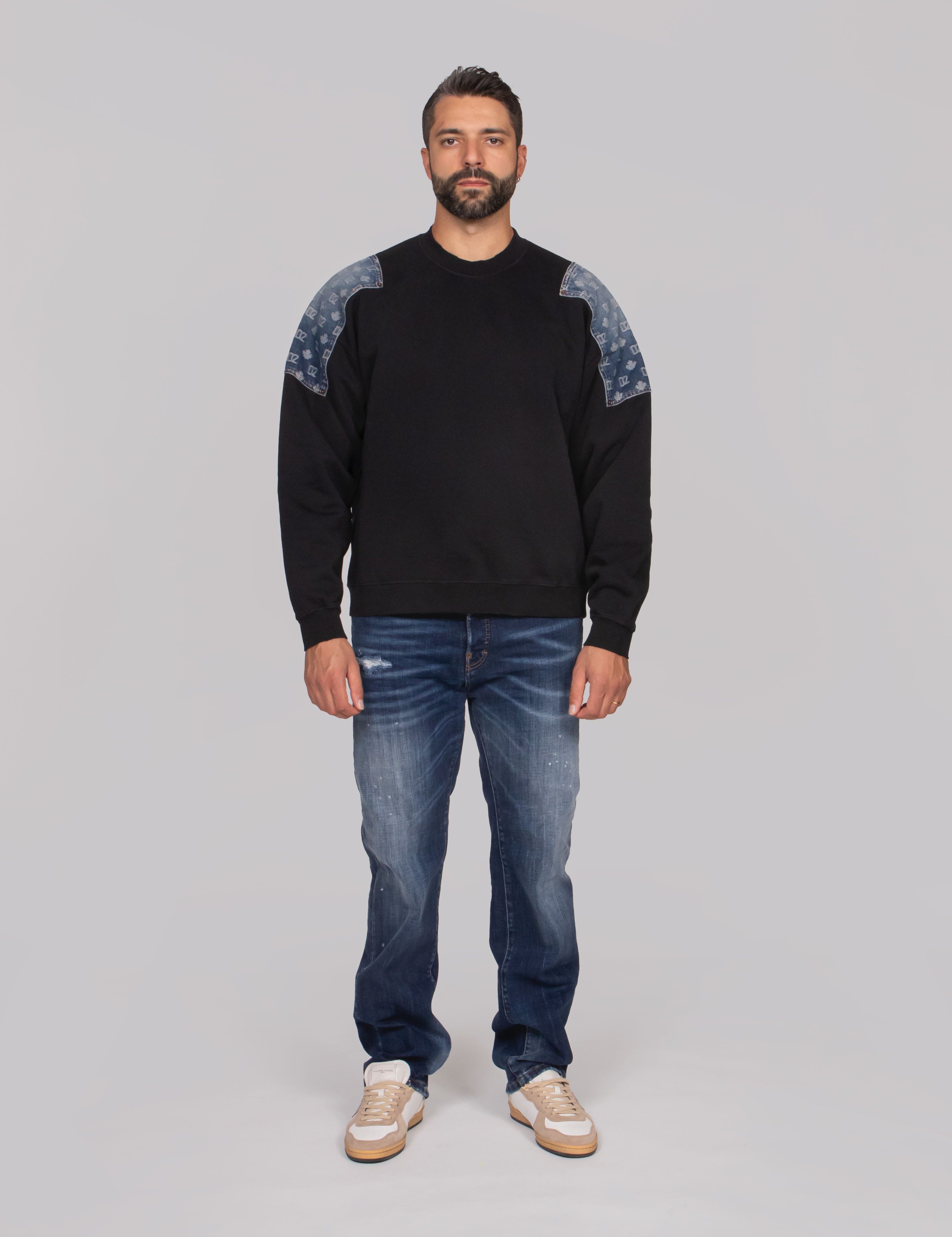 DSQUARED2 FELPA MONOGRAM 900 NERO