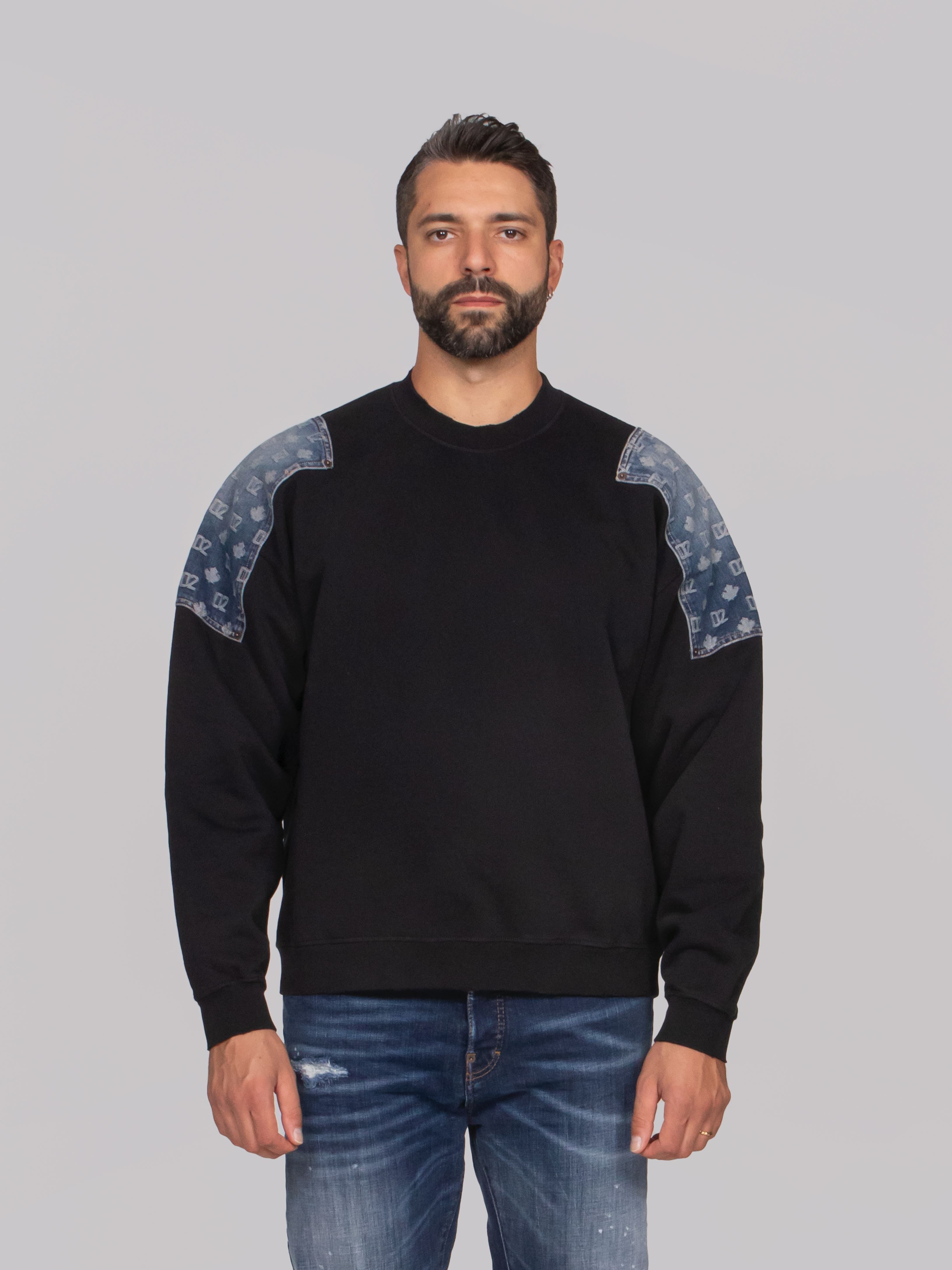 DSQUARED2 FELPA MONOGRAM 900 NERO