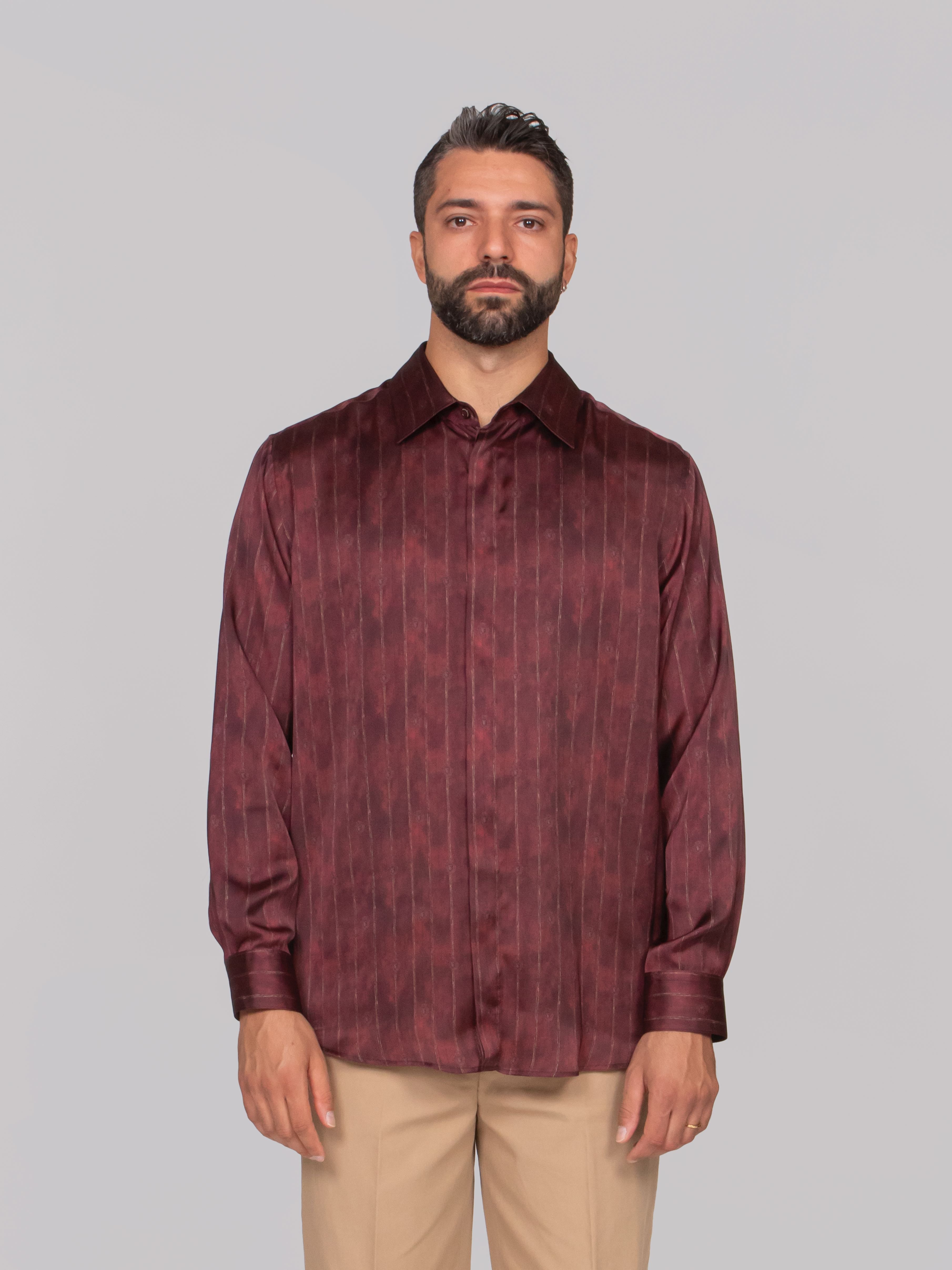 EMPORIO ARMANI CAMICIA  F5078 BORDEAUX
