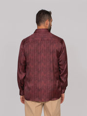 EMPORIO ARMANI CAMICIA  F5078 BORDEAUX