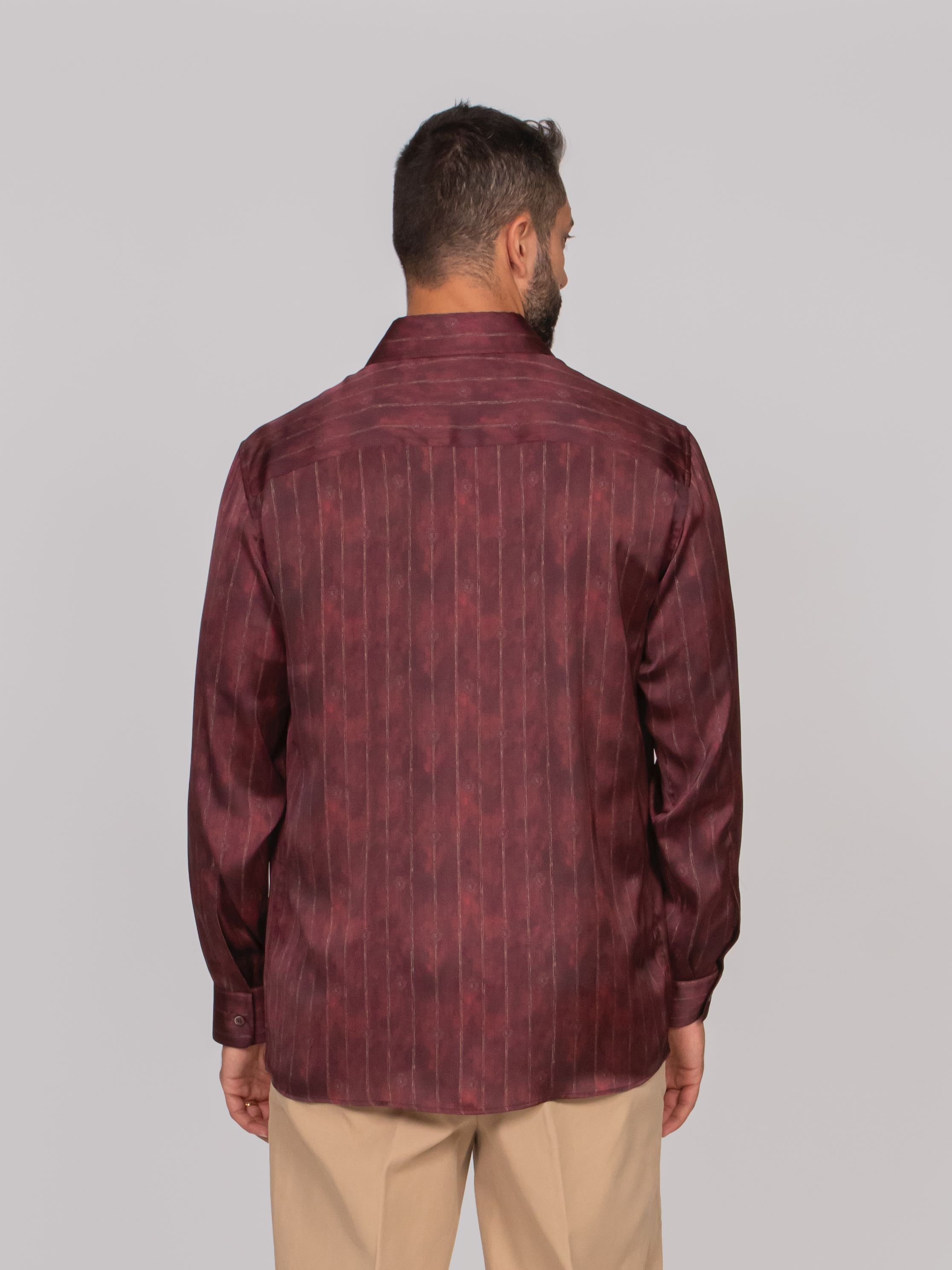 EMPORIO ARMANI CAMICIA  F5078 BORDEAUX