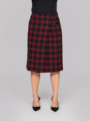 PINKO GONNA ZR4 NERO/ROSSO