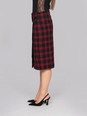 PINKO GONNA ZR4 NERO/ROSSO