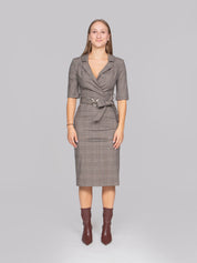 PINKO ABITO CYZ BEIGE BORDEAUX NERO